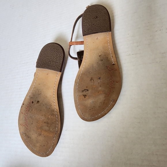 SAM EDELMAN Gigi sandals in saddle brown. Size 7M - Picture 6 of 7